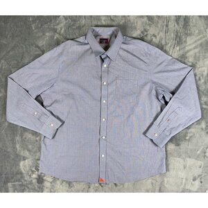 Untuckit Button Up Shirt Men XL Light Blue Solid Long Sleeve Relaxed Fit